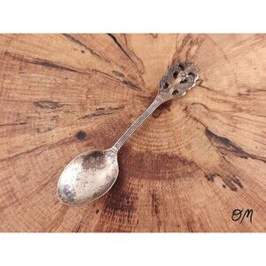 Vintage Viking Rose EPNS Made in Sweden Collector 4" Demitasse Spoon